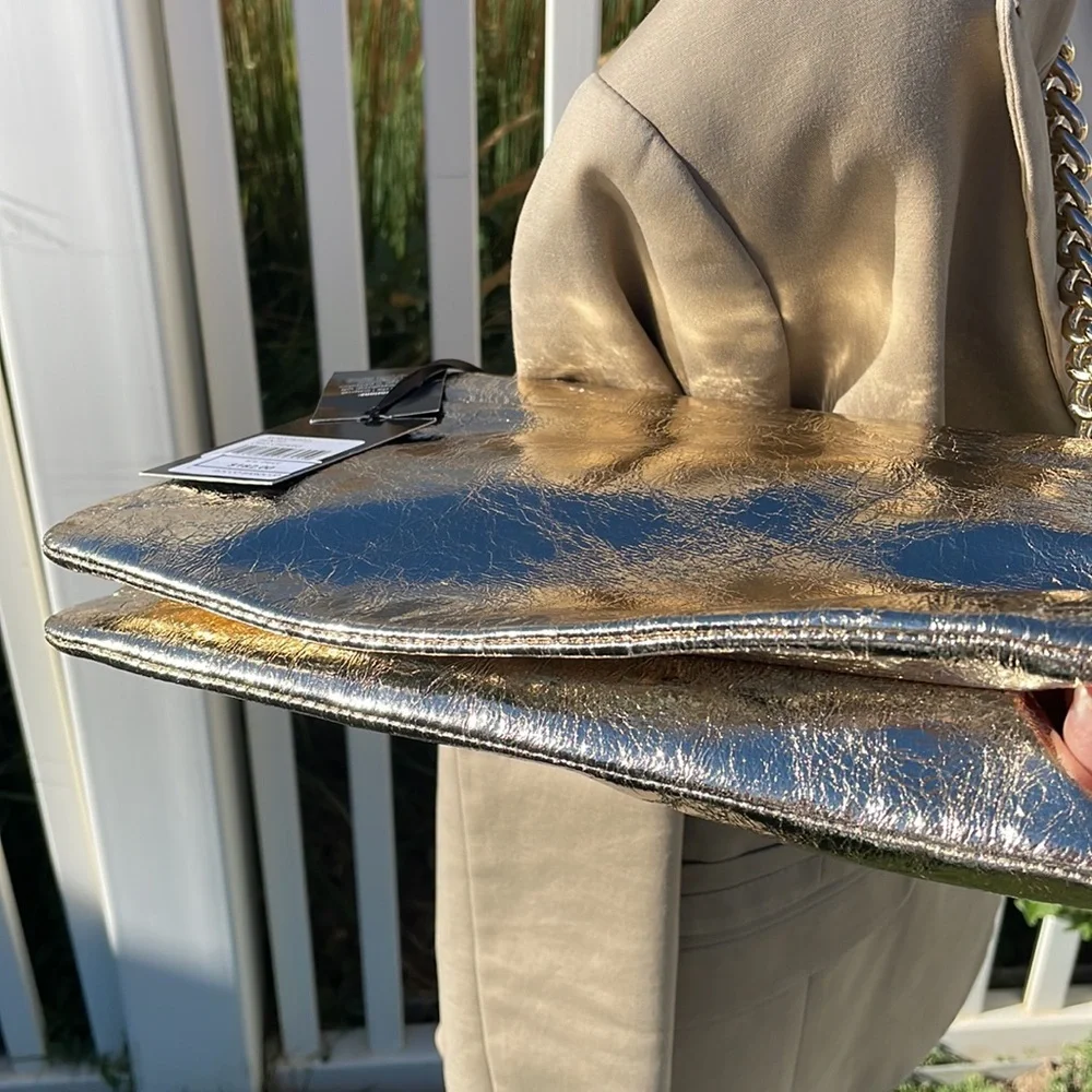 Rocco Barocco Gold Italian Brand Bag NWT - Picture 10 of 11